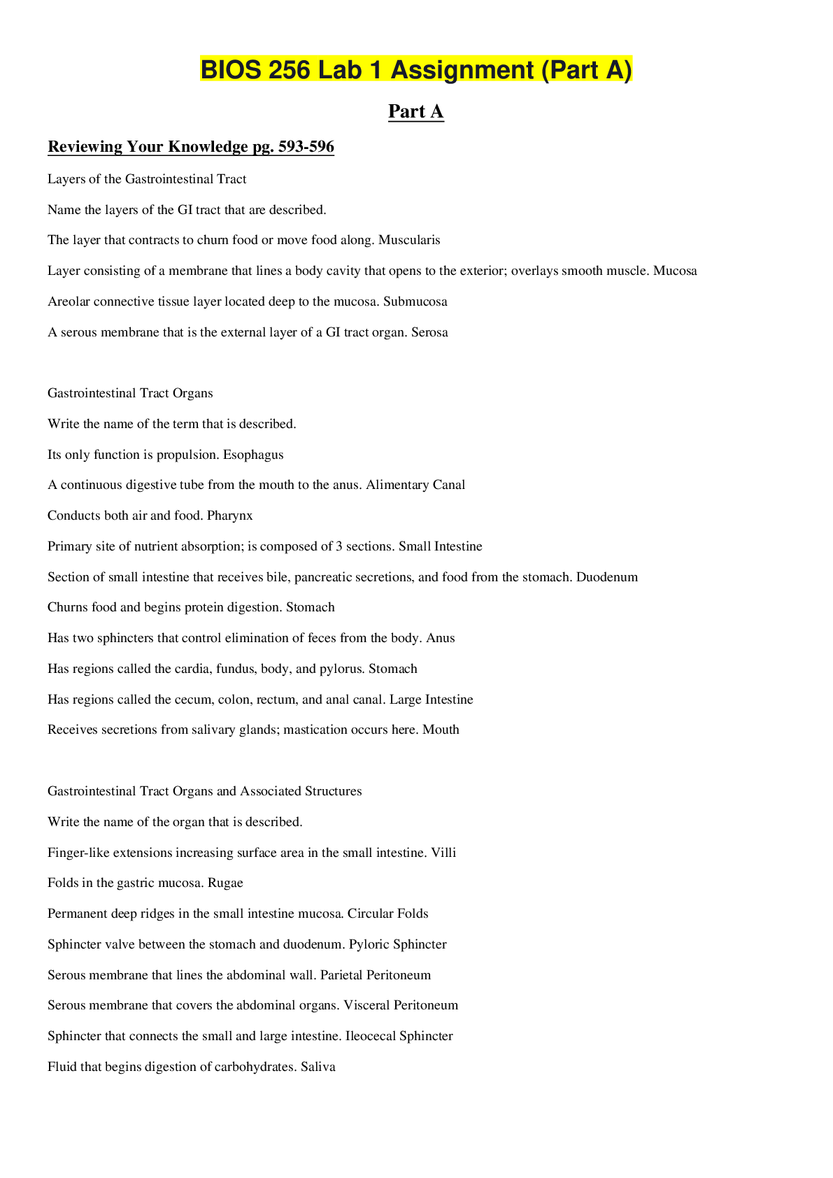 Preview image of BIOS 256 Lab 1 Assignment (Part A) document